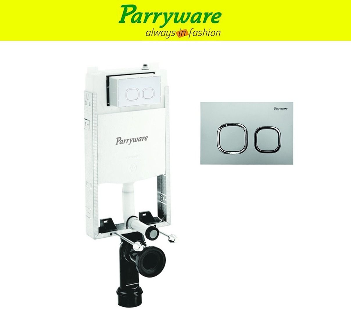 Half Frame Concealed Cistern with Flush Plate|Dual Flush 6L/3L set of 1 pic 2933 Dual Flush Tank-image-40