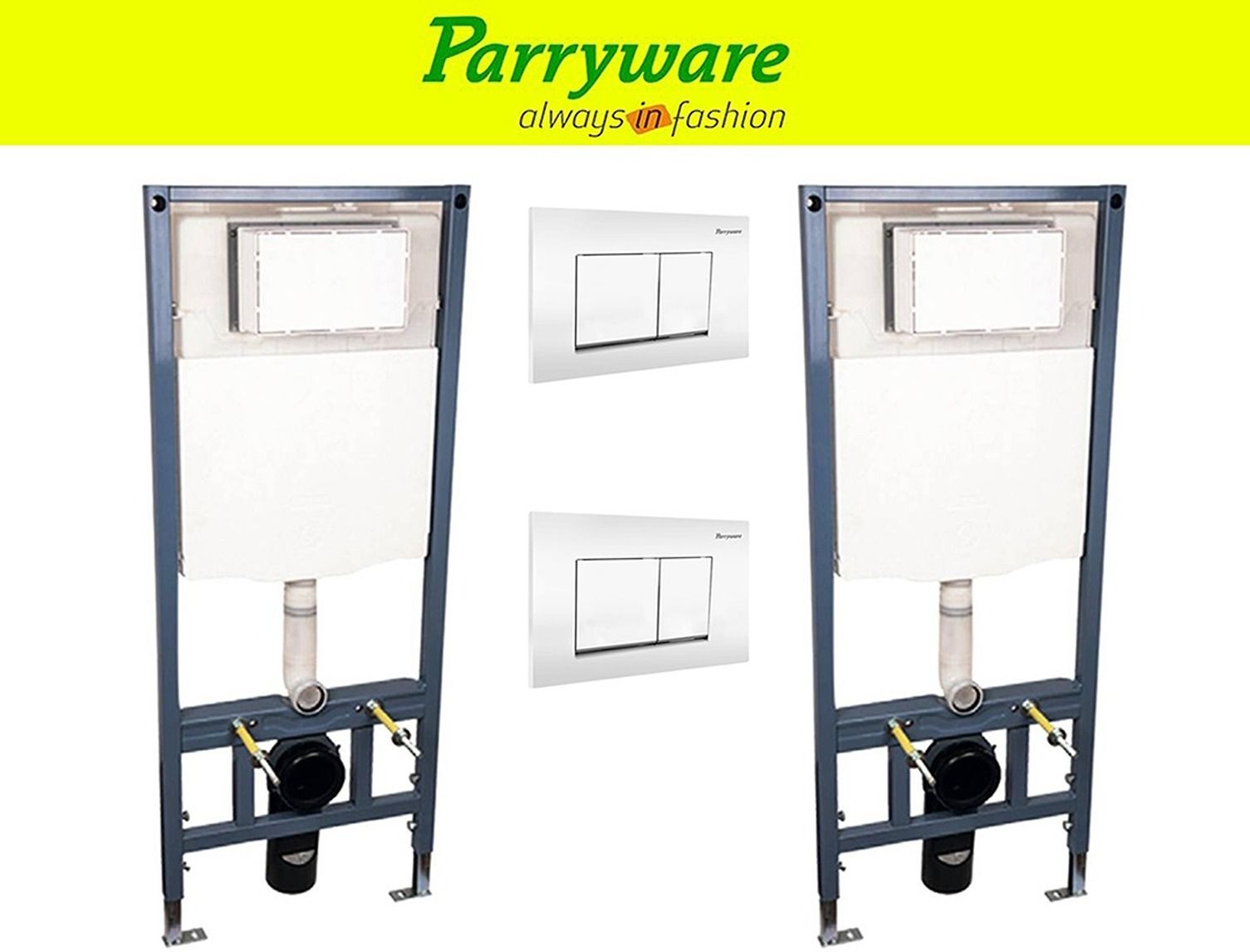 parryware Full frame Polypropylene Concealed Cistern set of 2 pic 00772 Dual Flush Tank-picture-26