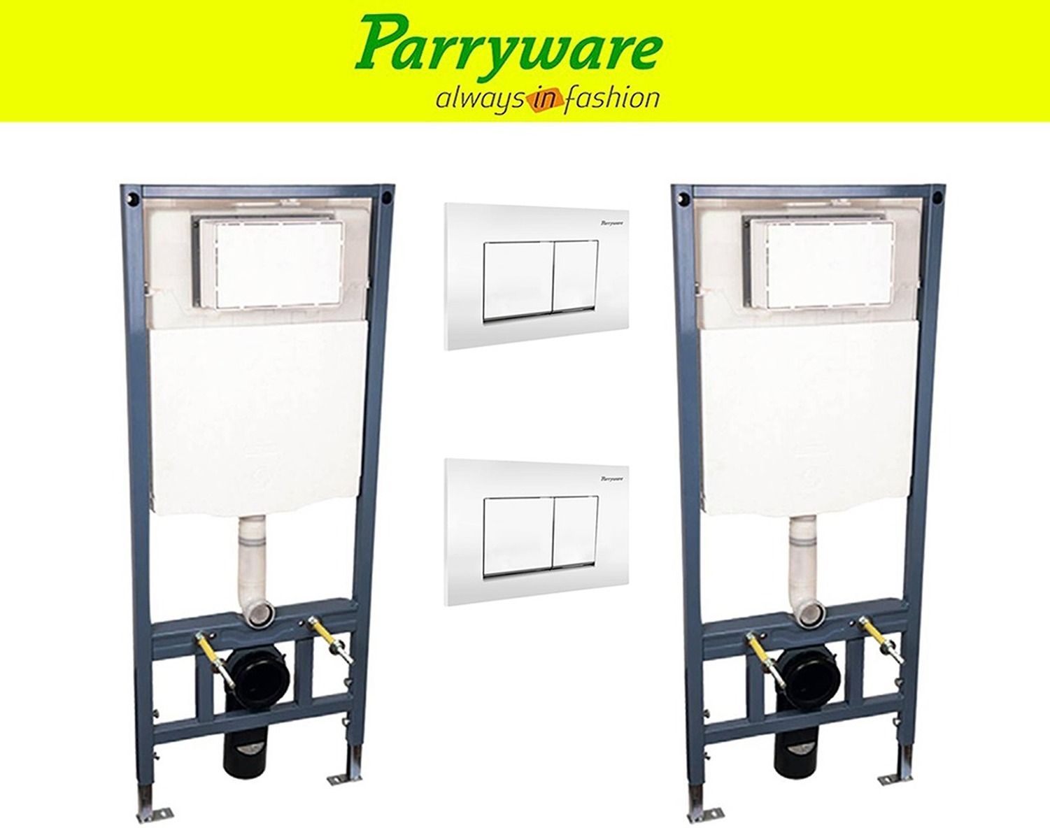 Full frame Polypropylene Concealed Cistern set of 2 pic 03314 Dual Flush Tank-image-31