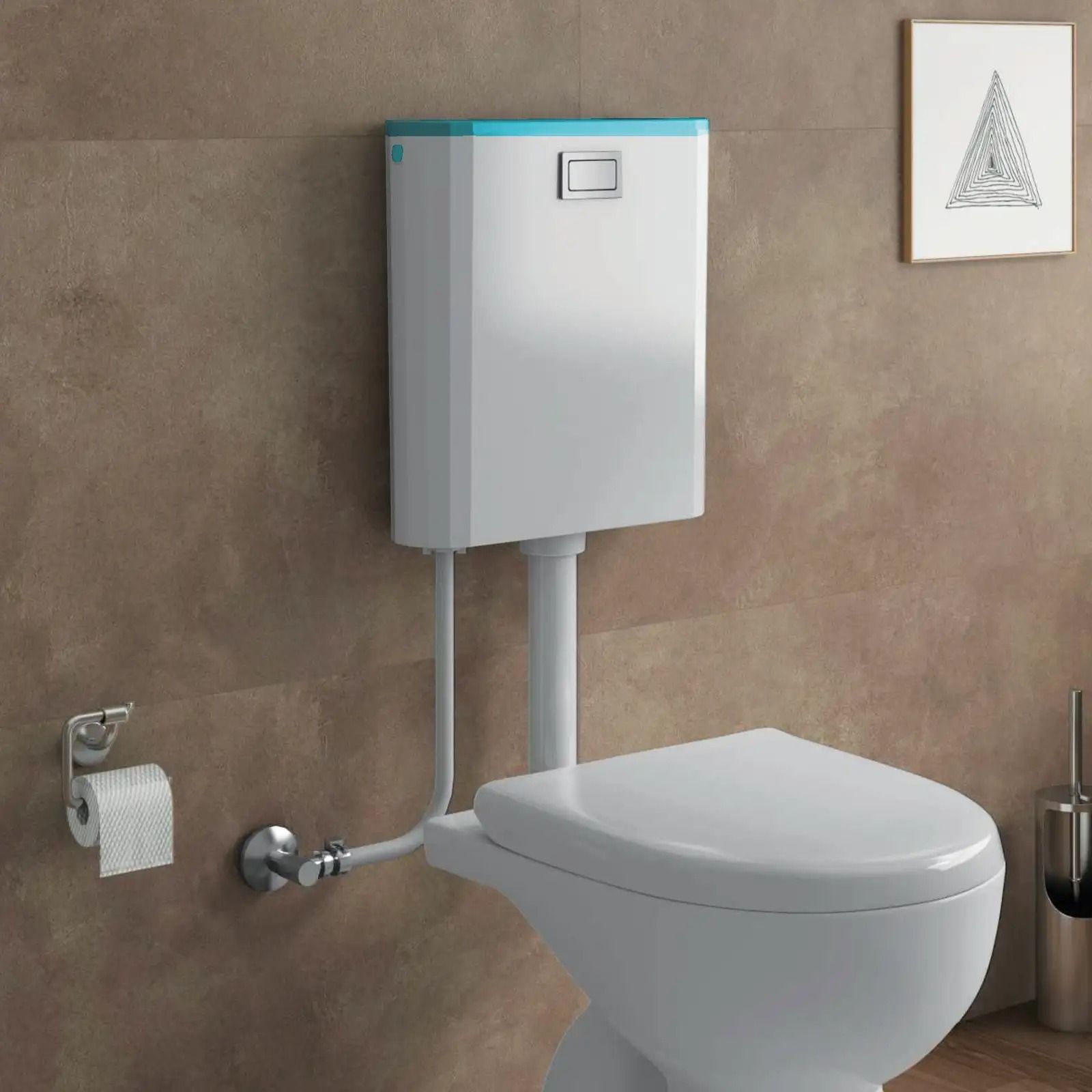 taxan Titanium Blue Toilet seat Single Flush Tank-picture-11