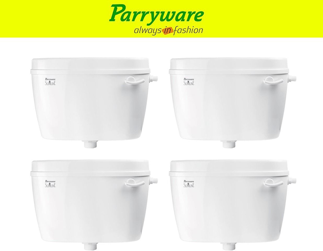Uno Flush tank Cistern for Bathroom | Space Saving Slim Tank set of 4 pic 443 Single Flush Tank-image-31