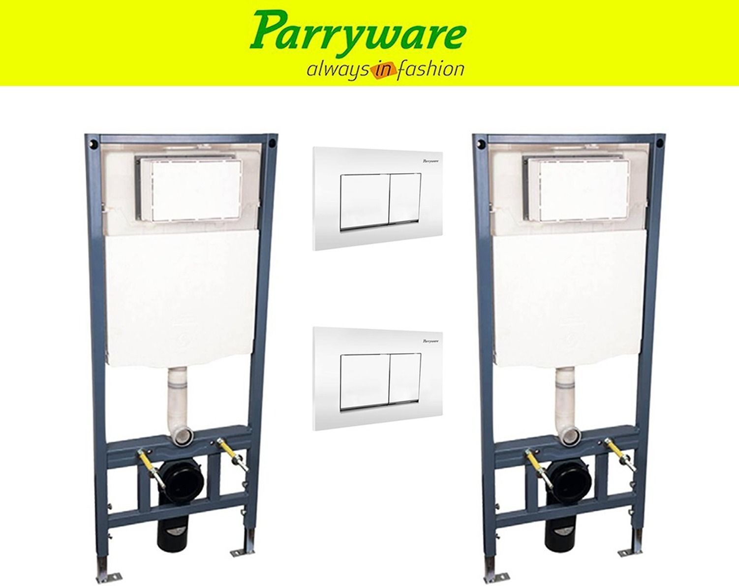 Full frame Polypropylene Concealed Cistern set of 2 pic 03736 Dual Flush Tank-image-34