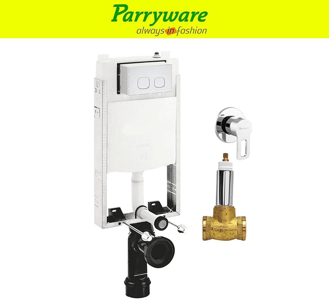 Half Frame Concealed Cistern, Concealed body with upper part set of 1 pic 287 Dual Flush Tank