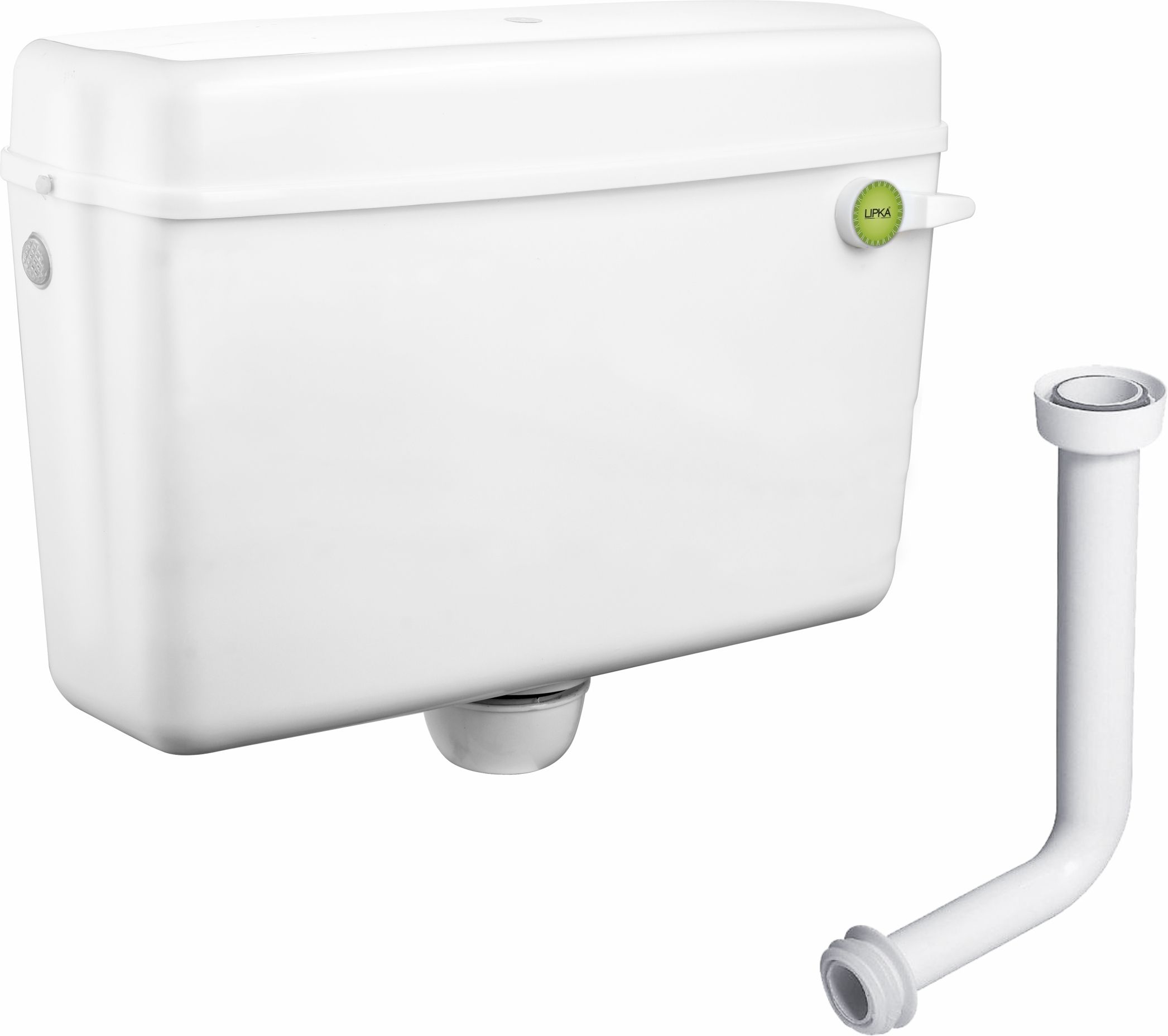 Round PVC Flushing Cistern White Colour Side Handle Flush Tank