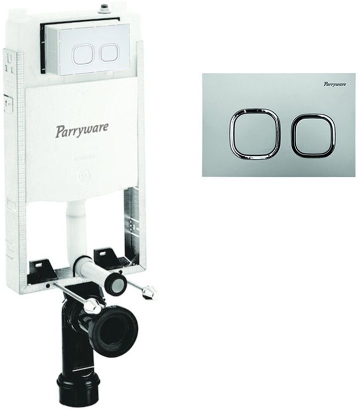 Slimline Half frame Polypropylene Concealed Cistern set of 1 pic 0881 Dual Flush Tank-image-33