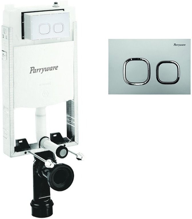 Slimline Half frame Polypropylene Concealed Cistern set of 1 pic 0352 Dual Flush Tank-image-24