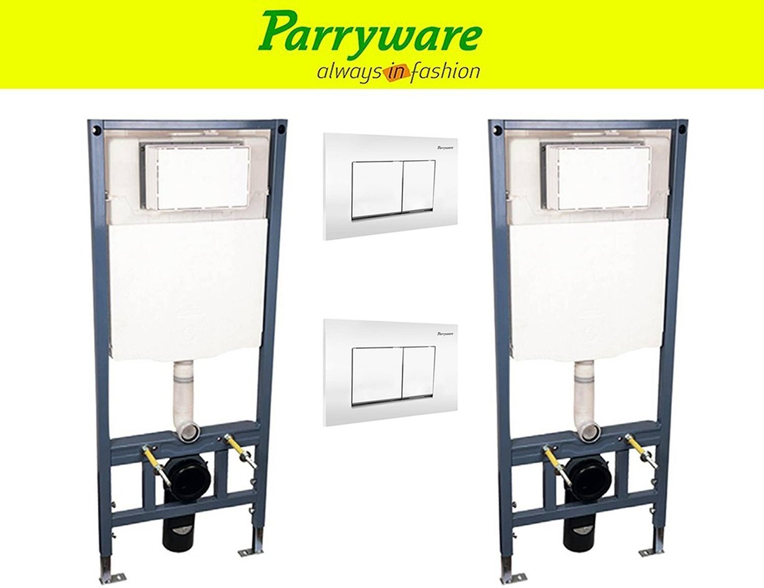 parryware Full frame Polypropylene Concealed Cistern set of 2 pic 01449 Dual Flush Tank-picture-34