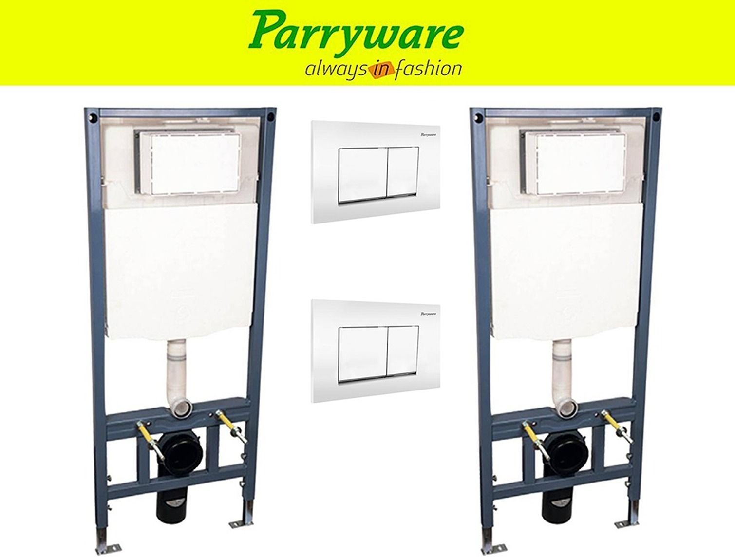 parryware Full frame Polypropylene Concealed Cistern set of 2 pic 00448 Dual Flush Tank-picture-37