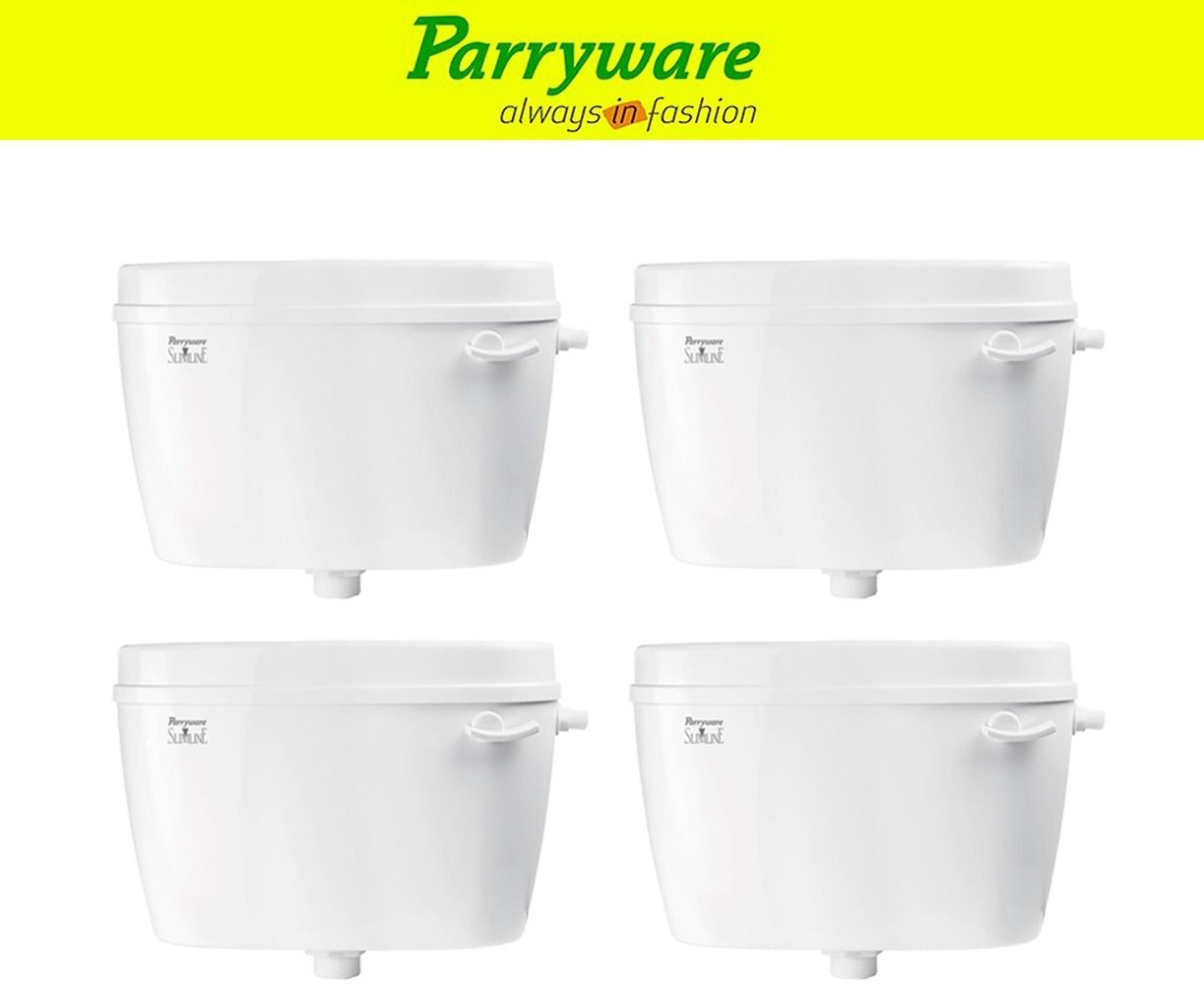 Uno Flush tank Cistern for Bathroom | Space Saving Slim Tank set of 4 pic 788 Single Flush Tank-image-33