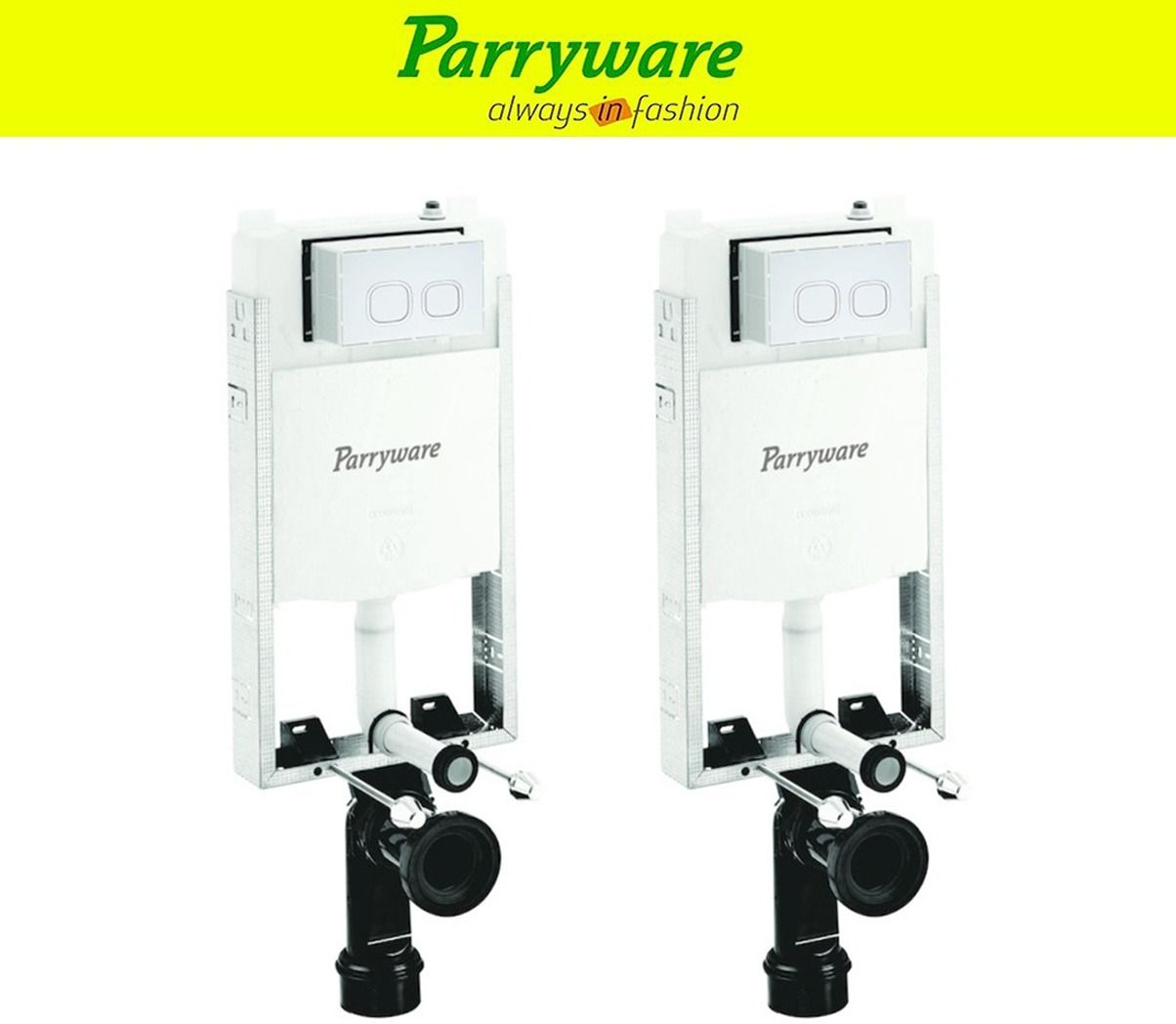 Half Frame Concealed Cistern with Flush Plate|Dual Flush 6L/3L set of 2 pic 1295 Dual Flush Tank-image-45