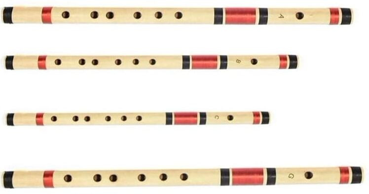 maga mart A-Scale, B-Scale, C-Scale, G-Scale 4 Set Bamboo Flute Bamboo Flute image 1