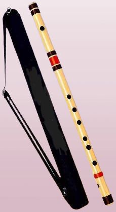 maga mart C Natural 7 Hole Right Hand Bansuri 19 inch Bag Bamboo Flute-picture-35