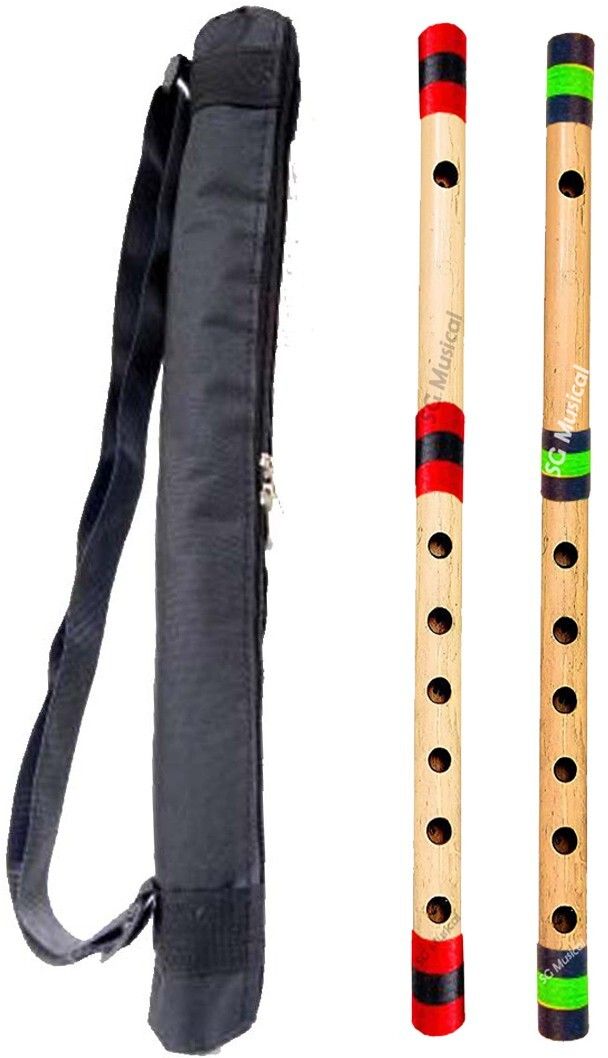 sg musical Regular C + C Natural 7 Hole Bamboo (19 INCH) With Carry Bag Bamboo Flute-picture-39