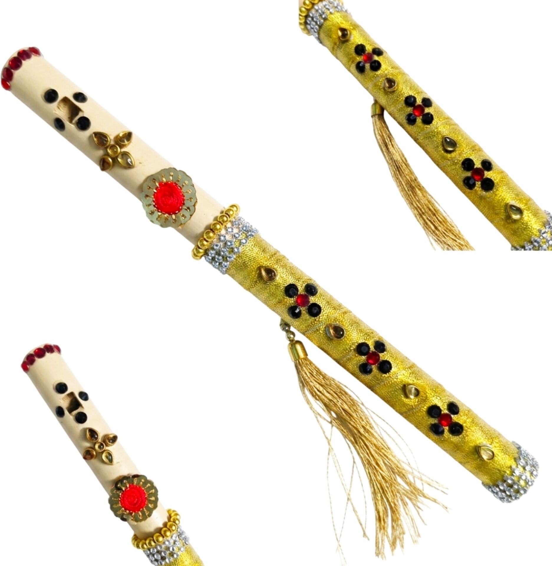 Decorative flute for Puja and home decoration Bamboo Flute-image-5