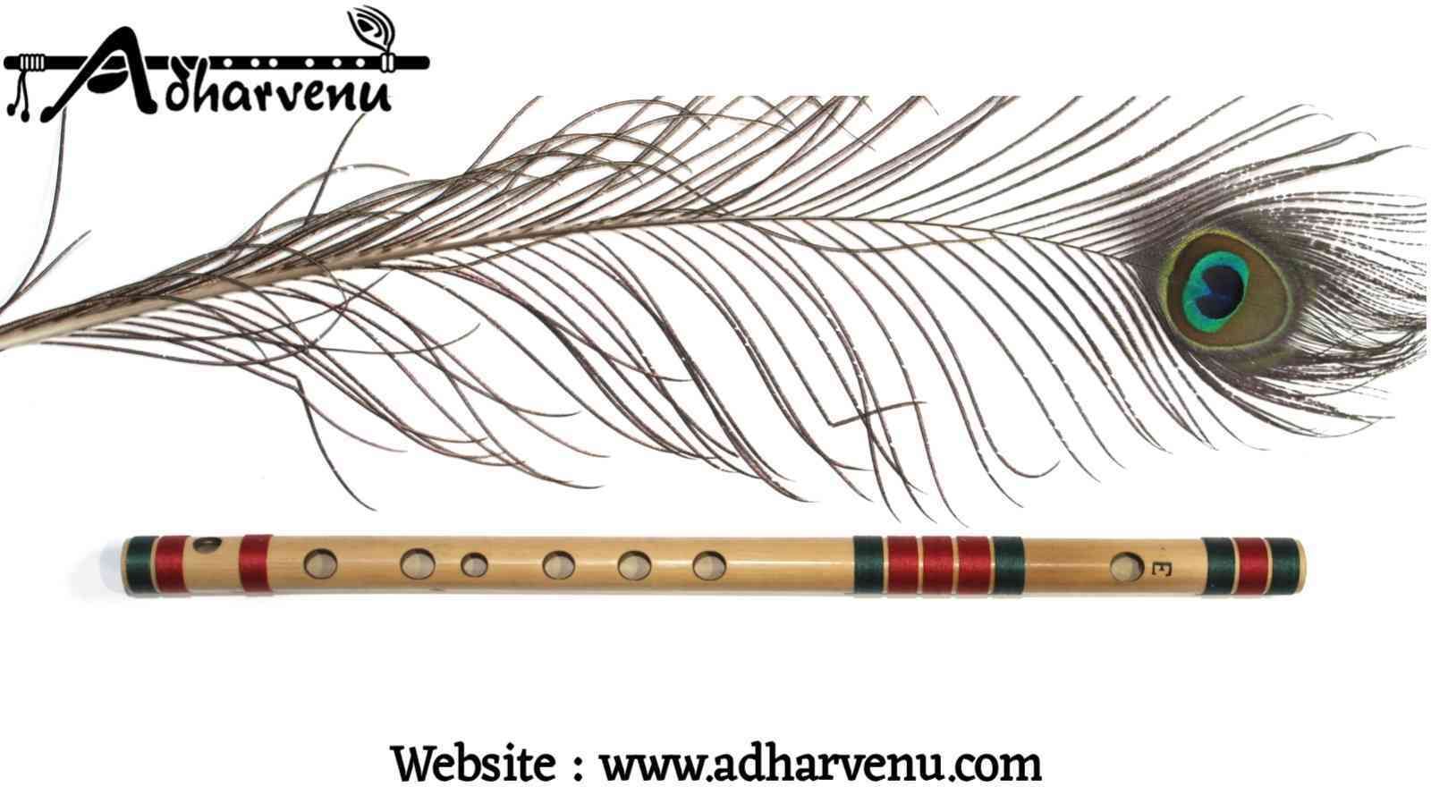 adharvenu E Natural Middle Flute (16 Inches) - Right Handed Bamboo Flute-picture-24