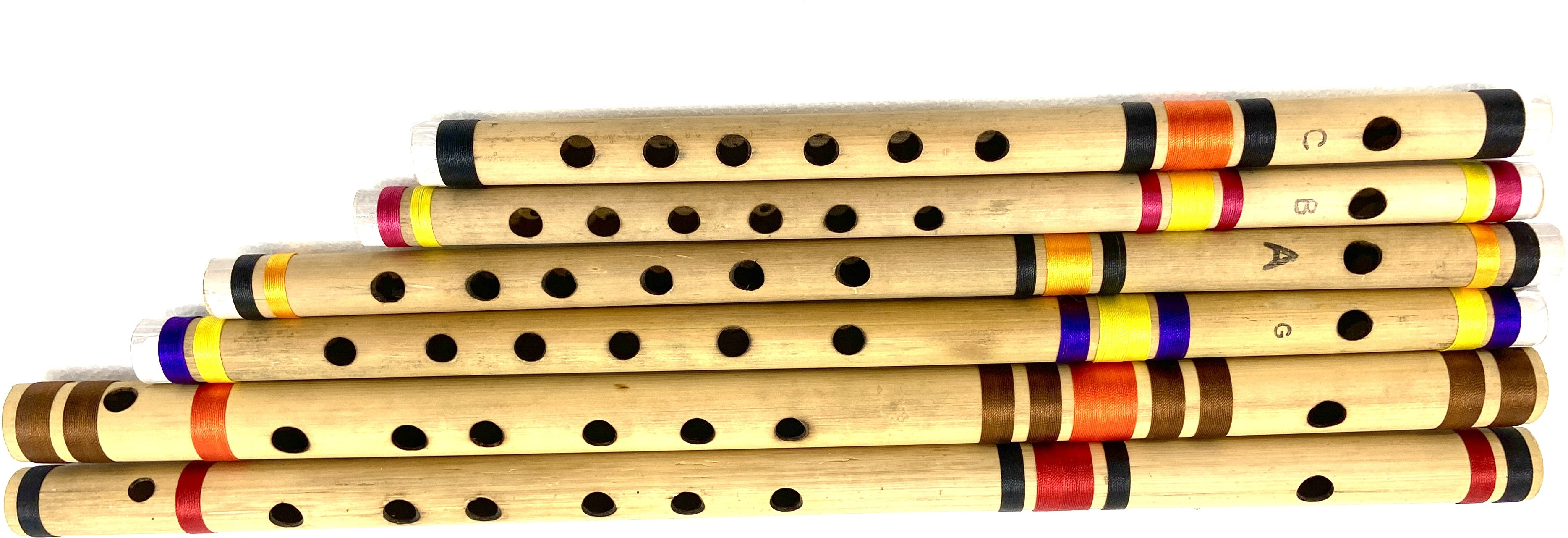 maga mart (SIX PCS )SET G SHARP C SHARP G SCALE A SCALE C SCALE B SCALE Bamboo Flute image 1