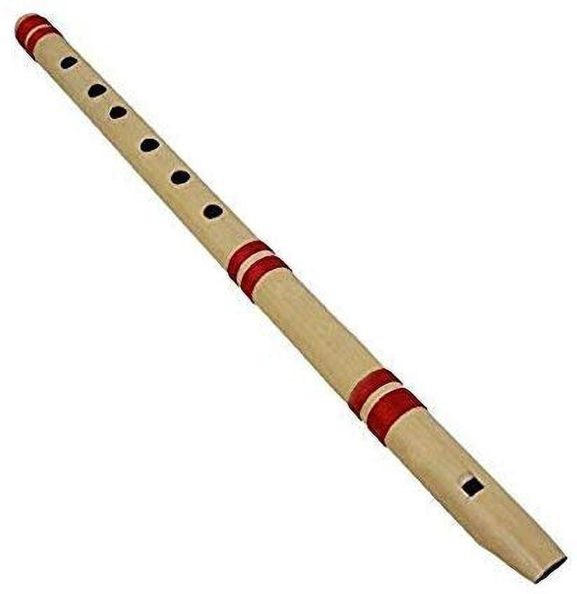 Concert C Scale 30cm SIX Holes Finest Indian Bansuri Bamboo Flute-image-3