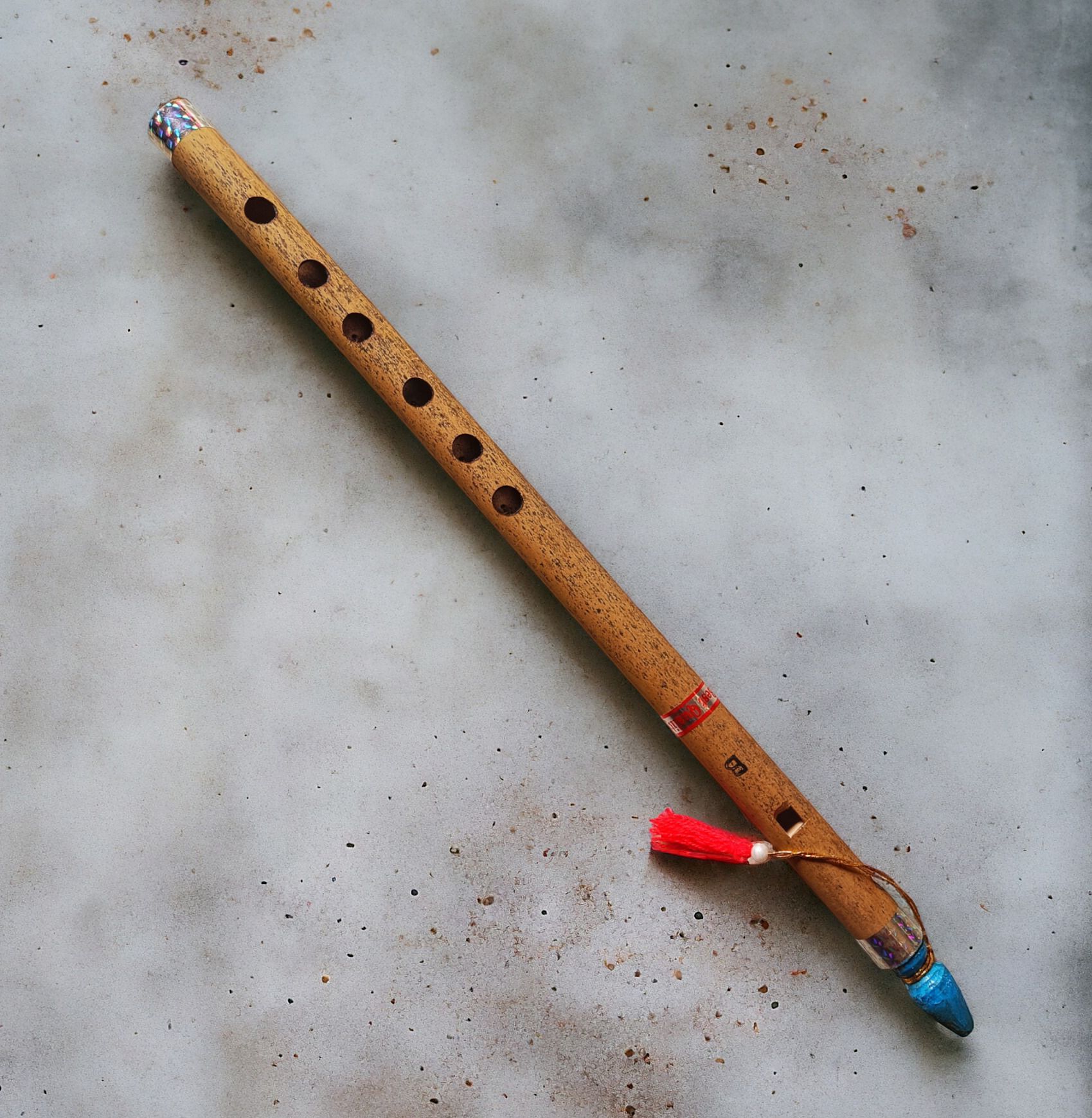 vrindmart Bansuri flute with 6 holes musical instrument 40cm (pack of 1) Wooden Flute-picture-27