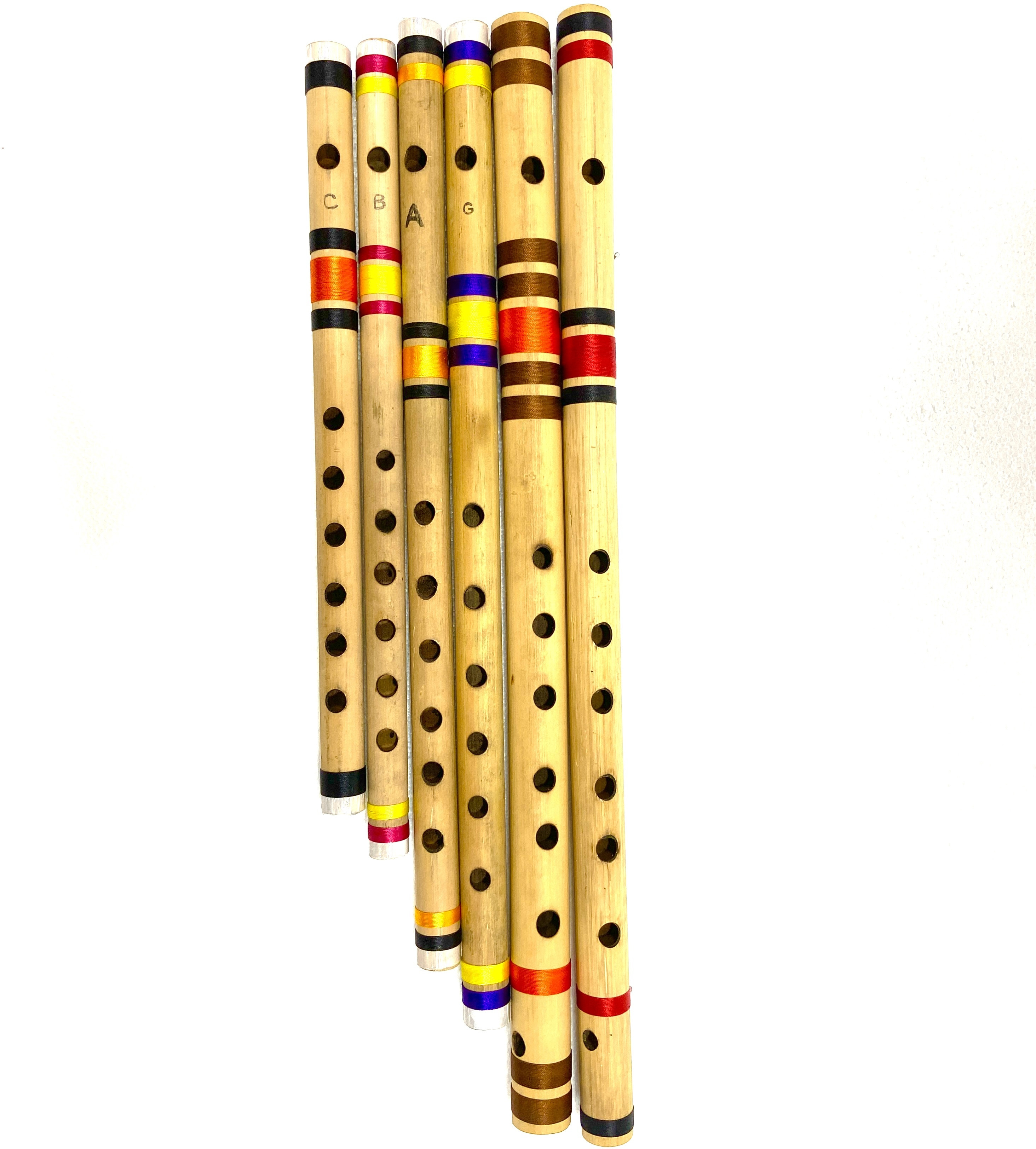 khalsa musical Combo SET G Sharp C Sharp A+C+B+G SCALE QUALITY SET Bamboo Flute image 1
