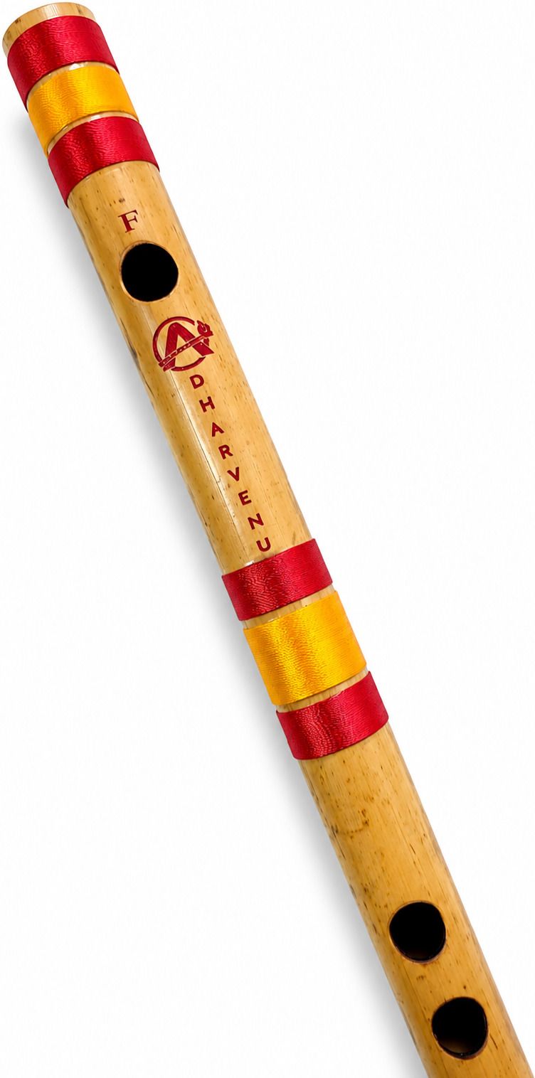 adharvenu F Natural Middle (15 Inches) - Right Handed Bamboo Flute-picture-26