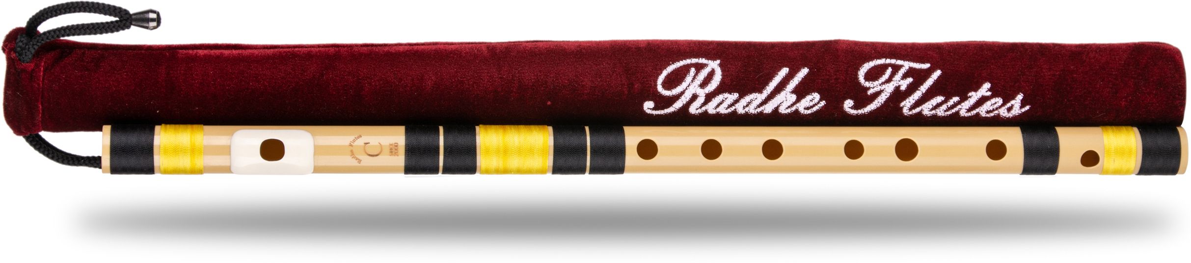 C Natural Right Hand With Velvet Cover PVC Black & Yellow PVC Flute-image-46