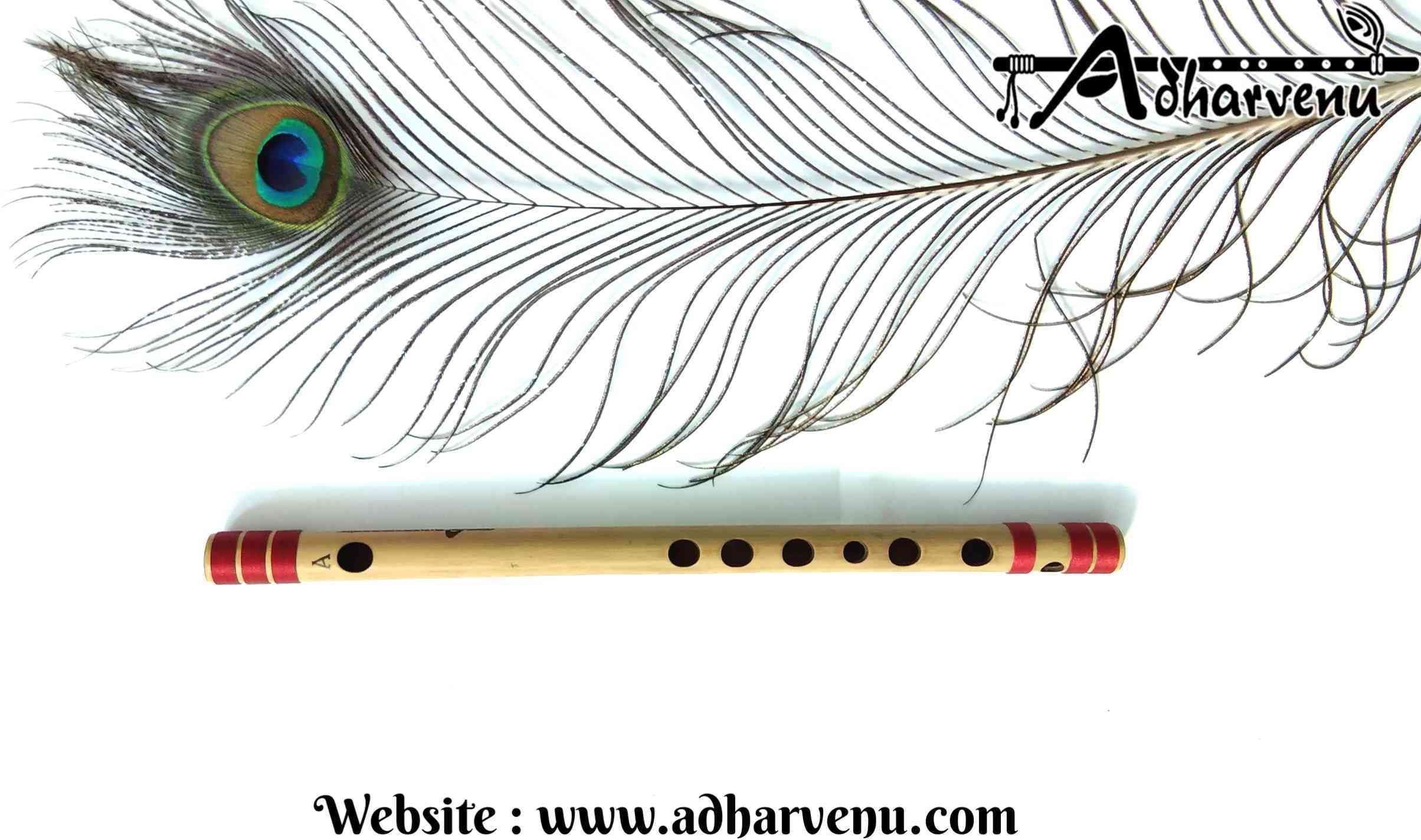 adharvenu A Natural Small (12 Inches) - Right Handed Bamboo Flute-picture-28