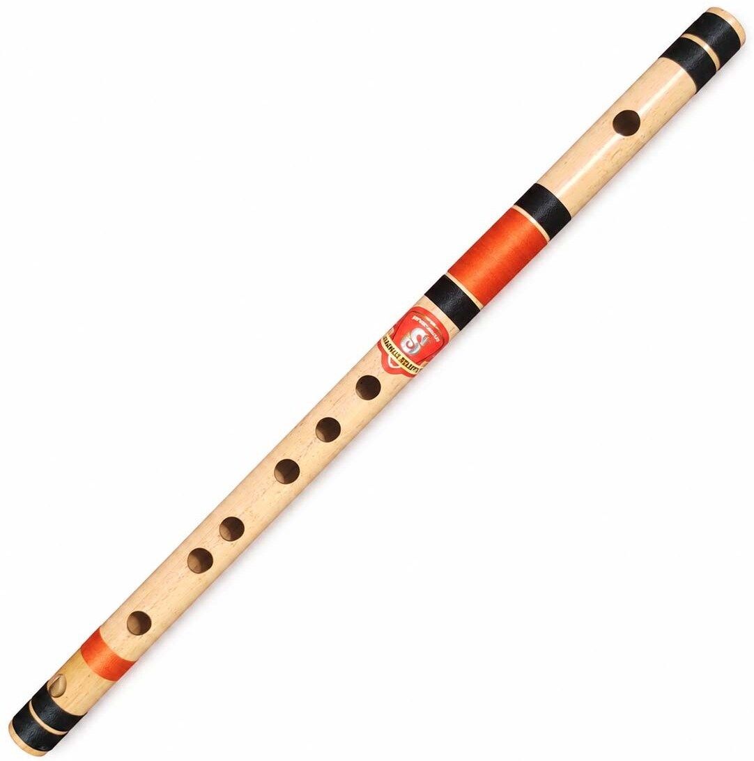 shahji flute Maker 17.5 Inch Professional Bamboo Bansuri in D Natural Middle Bamboo Flute-picture-18