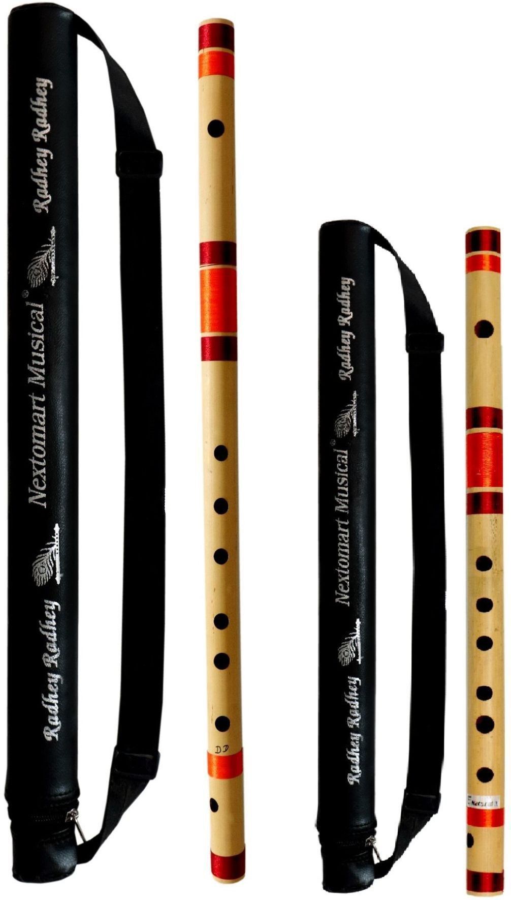 nextomart Musical Combo Flutes DD Base (24 Inch) & E Natural (15 Inch) Bamboo Flute Bansuri with Flute Carry Bag Free Bamboo Flute-picture-22