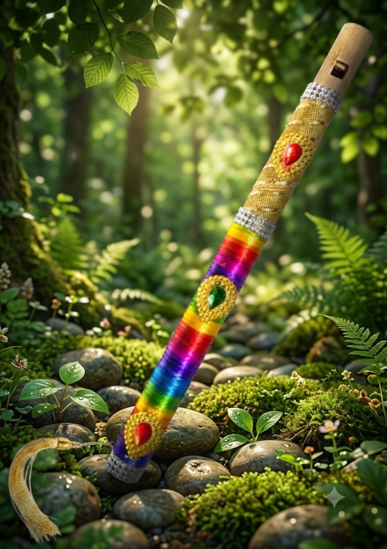 Decorative flute for puja, gift and office decoration Bamboo Flute-image-8