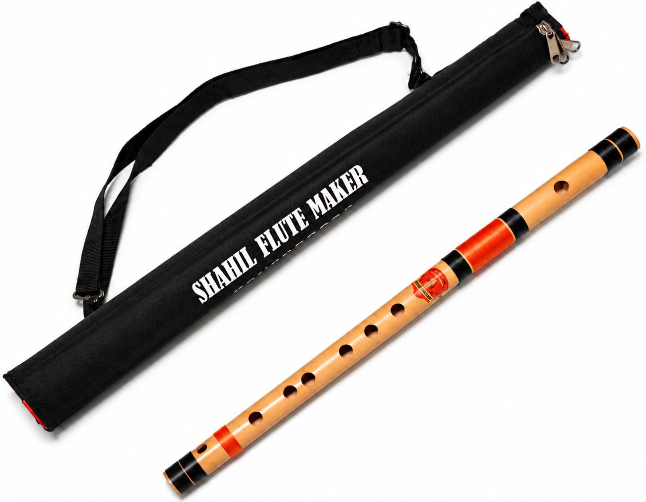 shahji flute Bamboo Bansuri Flute in C Middle with Carry Bag and Case Bamboo Flute-picture-15