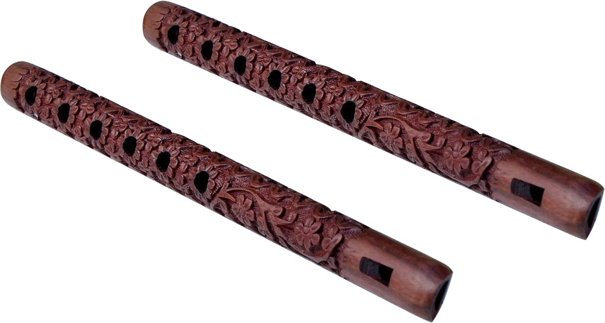 manshamart SET OF 02 Flute Basuri wooden Indian Musical Instrument Home Decorative Woodwind Wooden Flute-picture-25