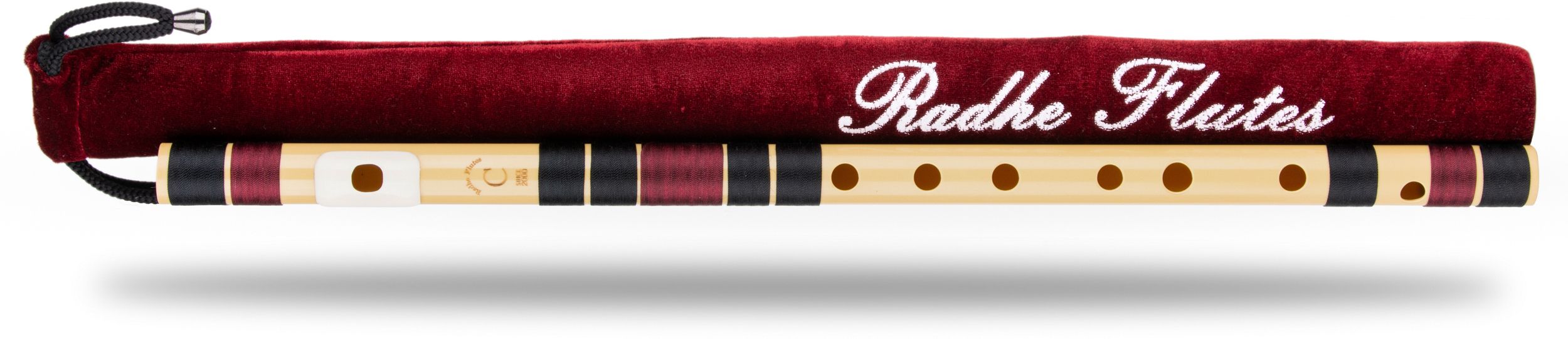 C Natural Right Hand With Velvet Cover PVC Black & Maroon PVC Flute