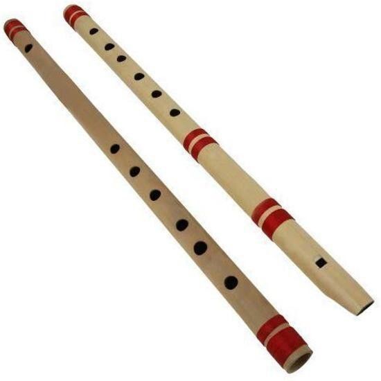 Professional Use Musical Instruments Indian Bansuri Bamboo Flute Set of 2 Flutes Fipple and Transverse Bamboo Flute-image-12