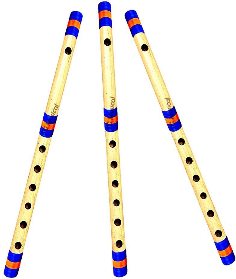 Flute Combo Indian E+B+C Scale Bamboo Flute-image-36