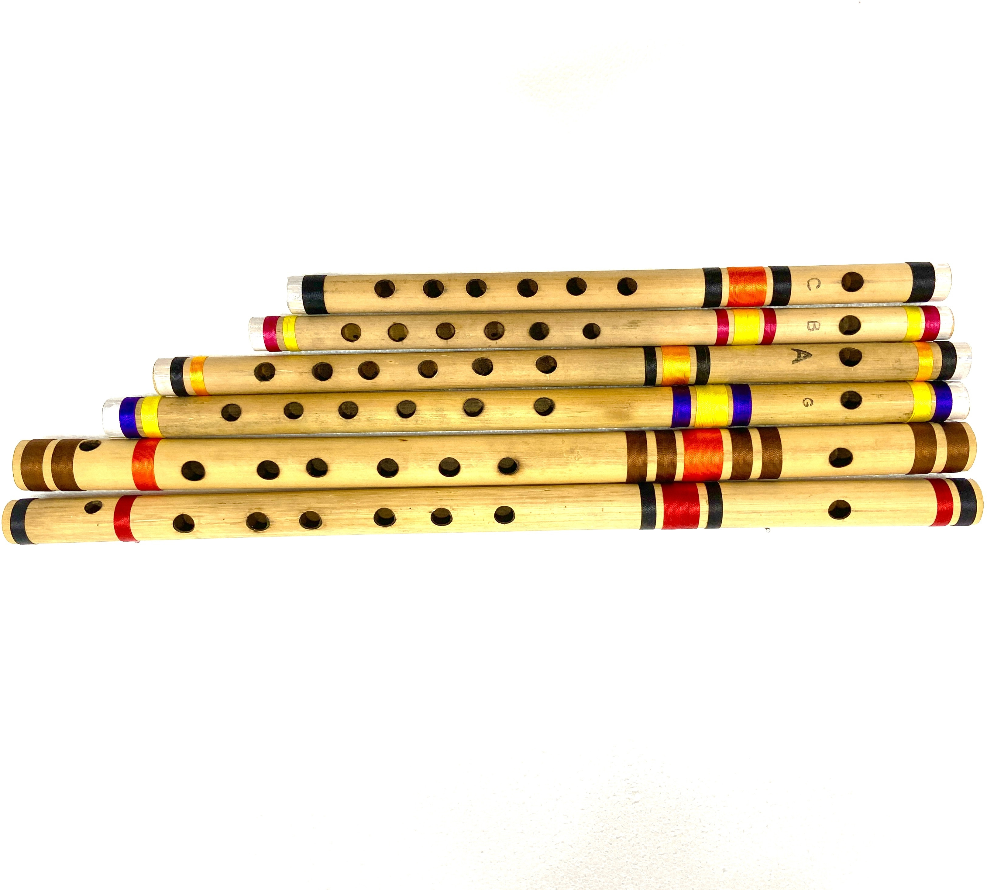 khalsa musical ( PROFESSIONAL SIX SET) C SHARP C SHARP G SCALE A SCALE C SCALE B SCALE Bamboo Flute image 1