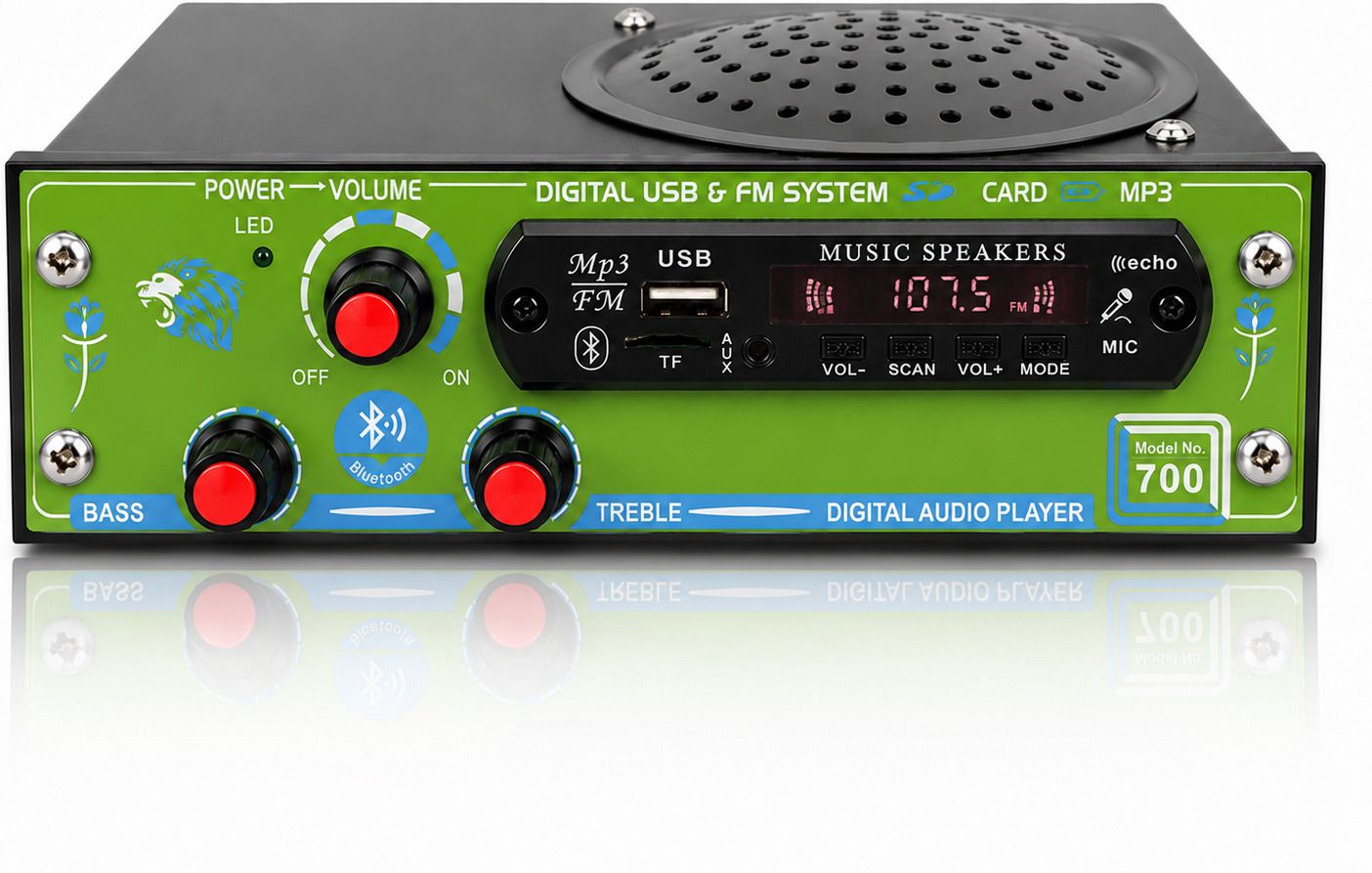 ain Portable Radio with Bluetooth Speaker,USBSDMP3 Player Dynamic Speaker FM Radio 80 W AV Power Amplifier-picture-16