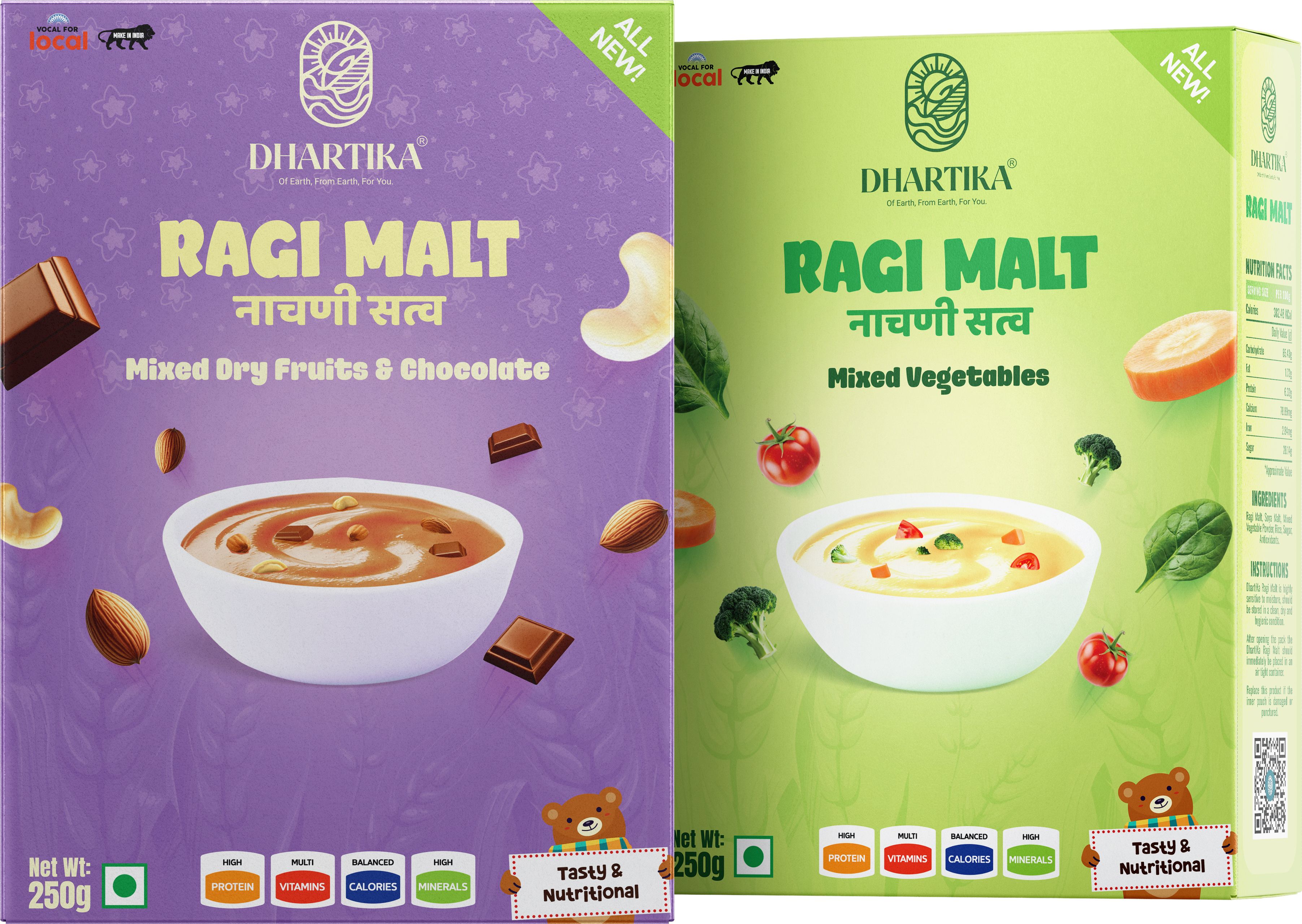 Ragi Malt Combo Pack - Mixed Dry Fruits & Chocolate + Mixed Vegetables Cereal-image-21