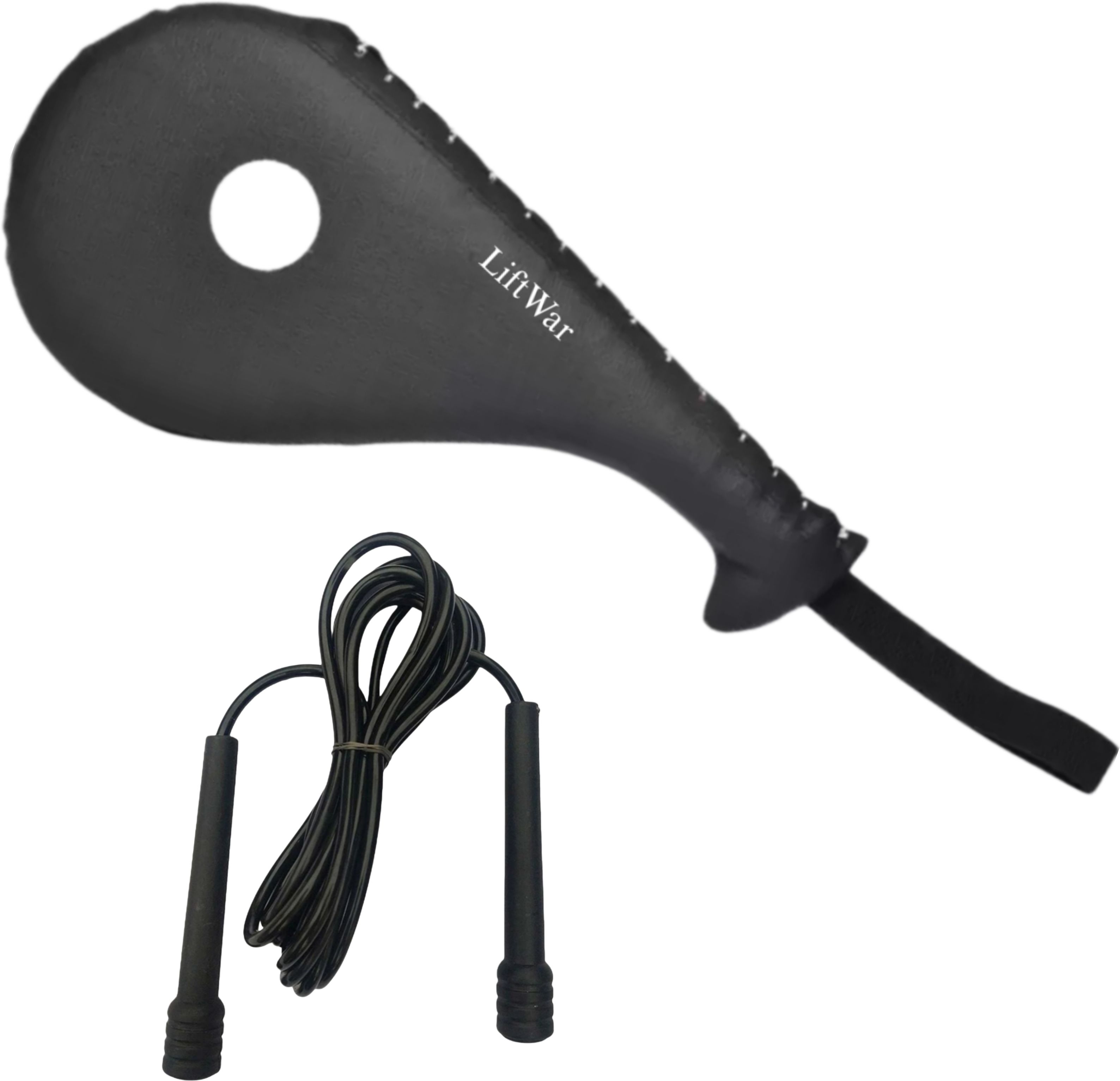 Taekwondo kick pad black with skipping ropes Kicking Shield