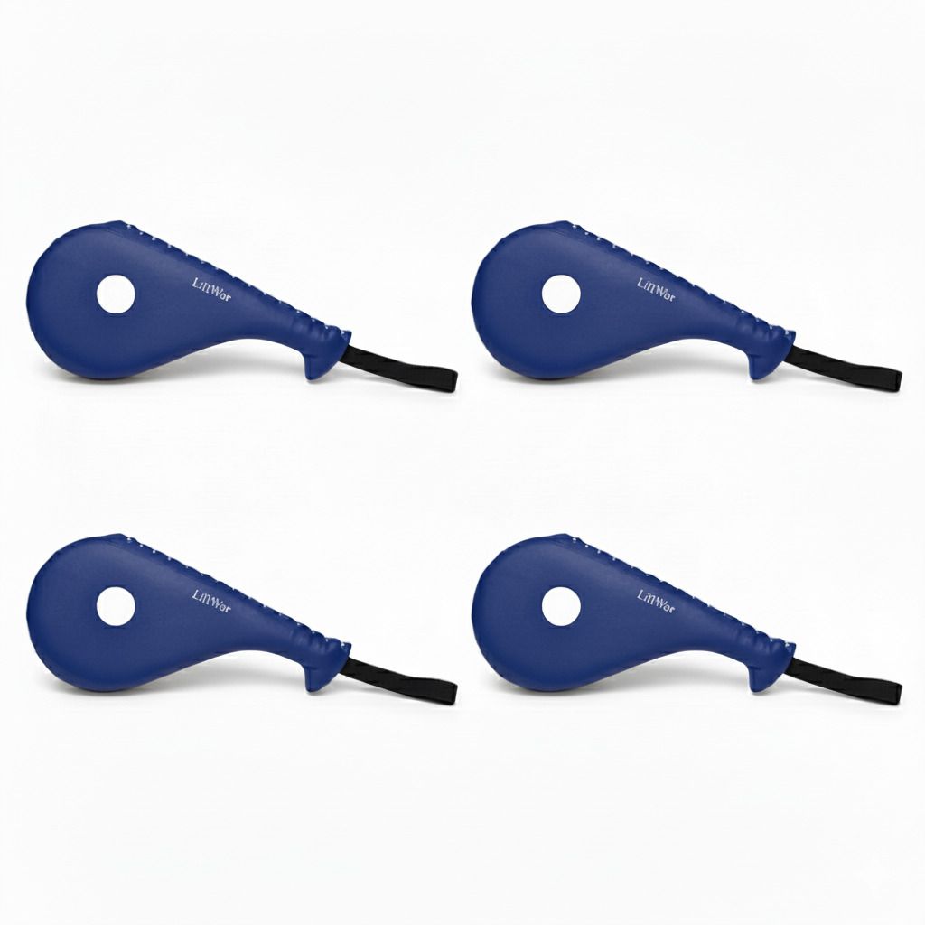 liftwar Taekwondo Single Kick Pad Pack of 4 Blue Kicking Shield-picture-14