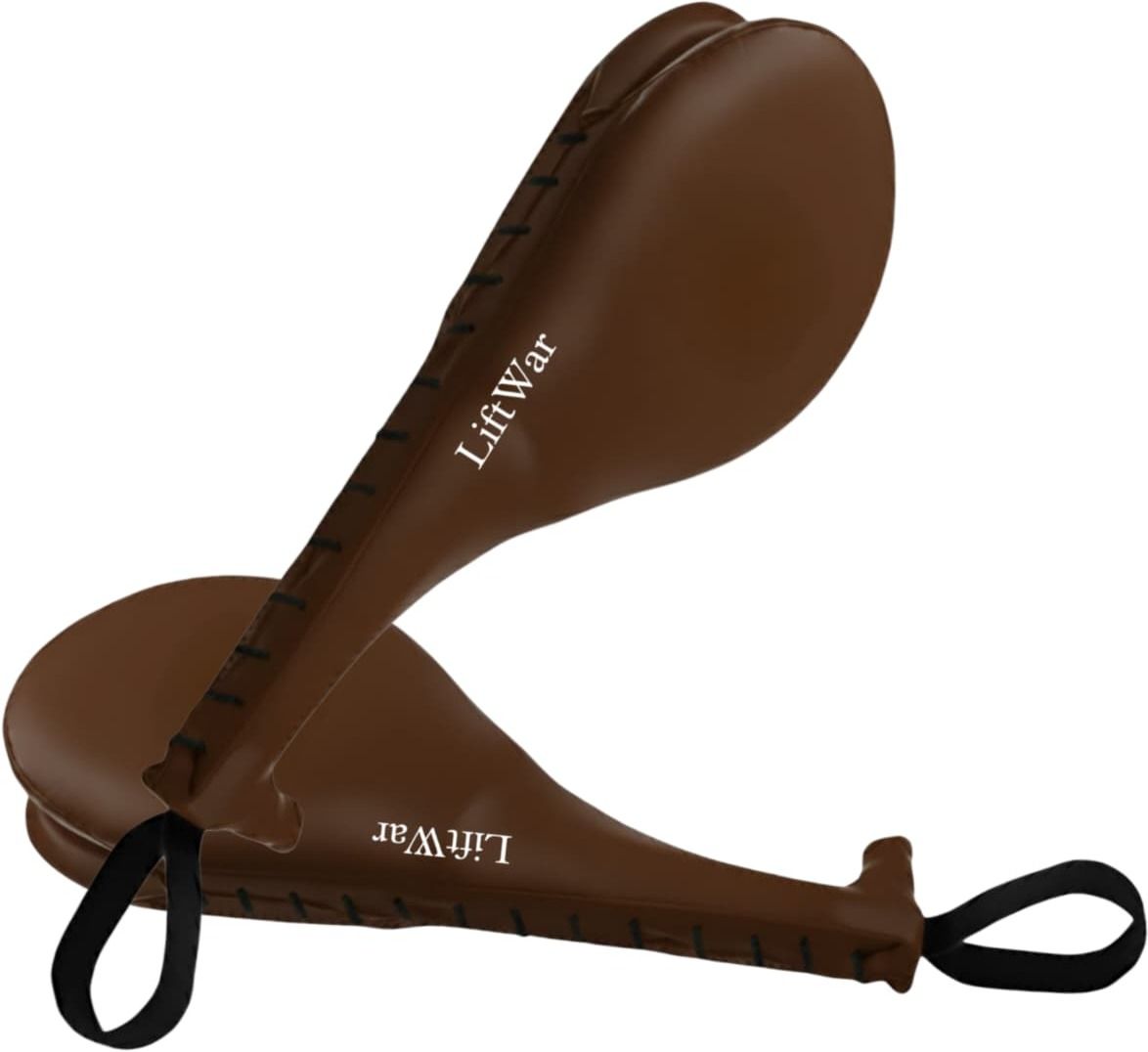 liftwar Taekwondo double kick pad 2 brown Kicking Shield-picture-30