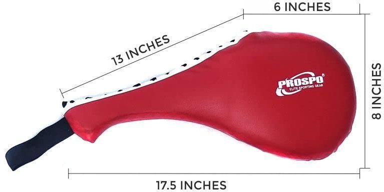 prospo TEAKWONDO Kick Pad Single, Fan Pad, Single Clapper (Red) Focus Pad-picture-14