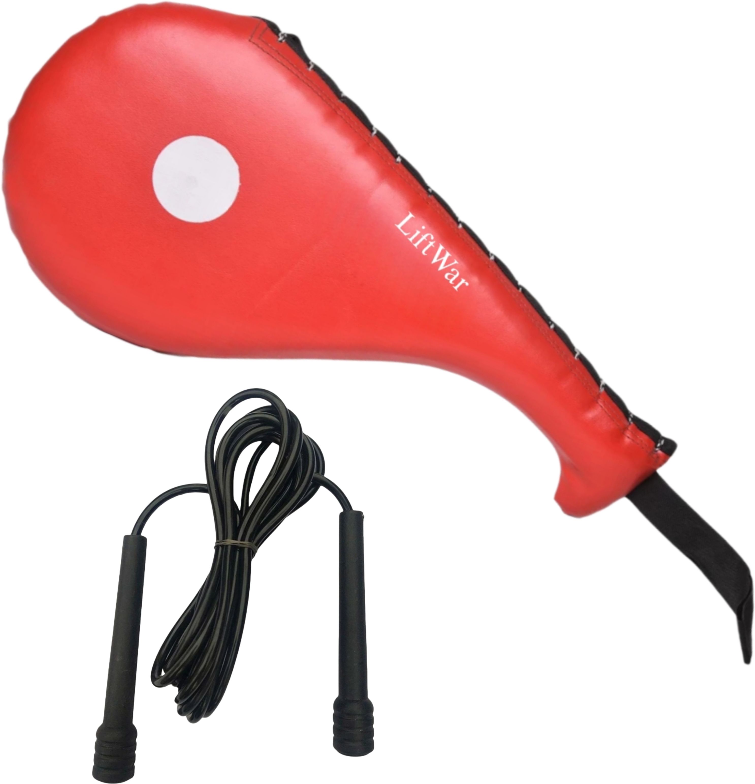 Taekwondo kick pad red with skipping ropes Kicking Shield-image-1