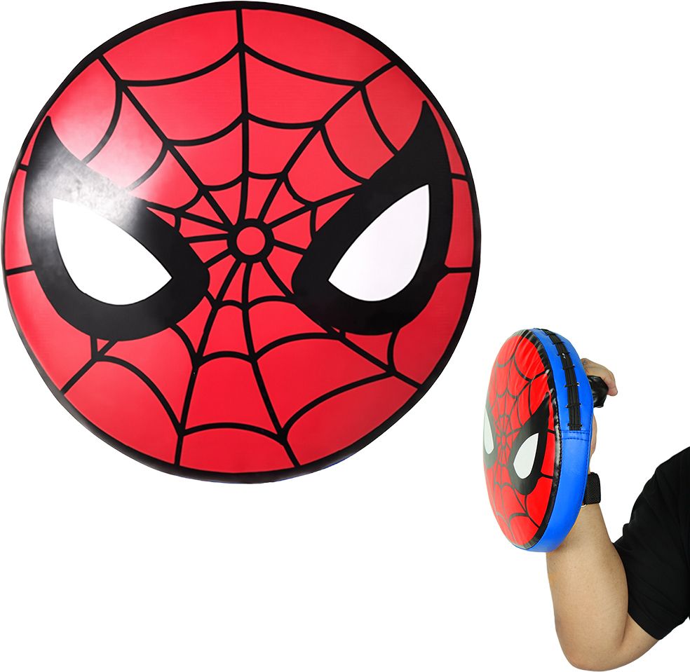qpets Round PU Kicking Pad for Kids Teens with Dual Straps Cartoon Print Kicking Shield-picture-17