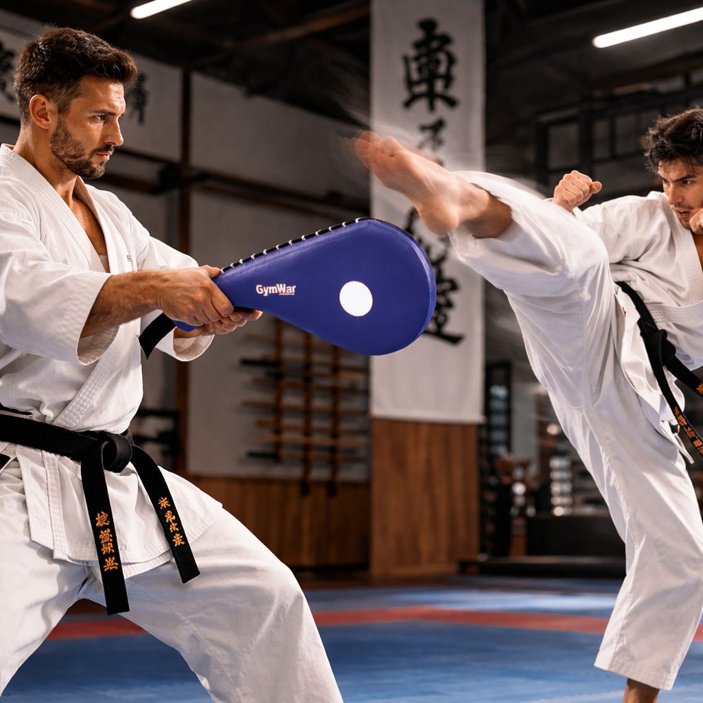 gymwar Taekwondo Fan PAD Single Punch Kicks Shield for Training & Practice Kicking Shield-picture-7