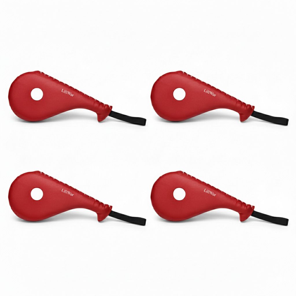 liftwar Taekwondo Single Kick Pad Pack of 4 Red Kicking Shield-picture-25
