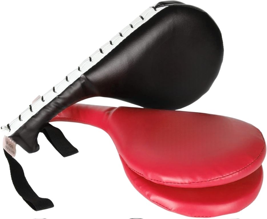 Double kick pad 2 pcs combo black red Kicking Shield-image-21