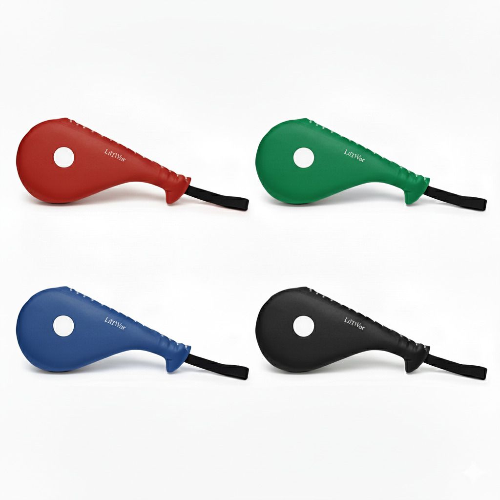 liftwar Taekwondo Single Kick Pad Pack of 4 Black,Blue,Red,Green Kicking Shield-picture-15