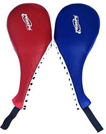 prospo TEAKWONDO Kick Pad Single, Fan Pad, Single Clapper (Red, Blue) Focus Pad-picture-17