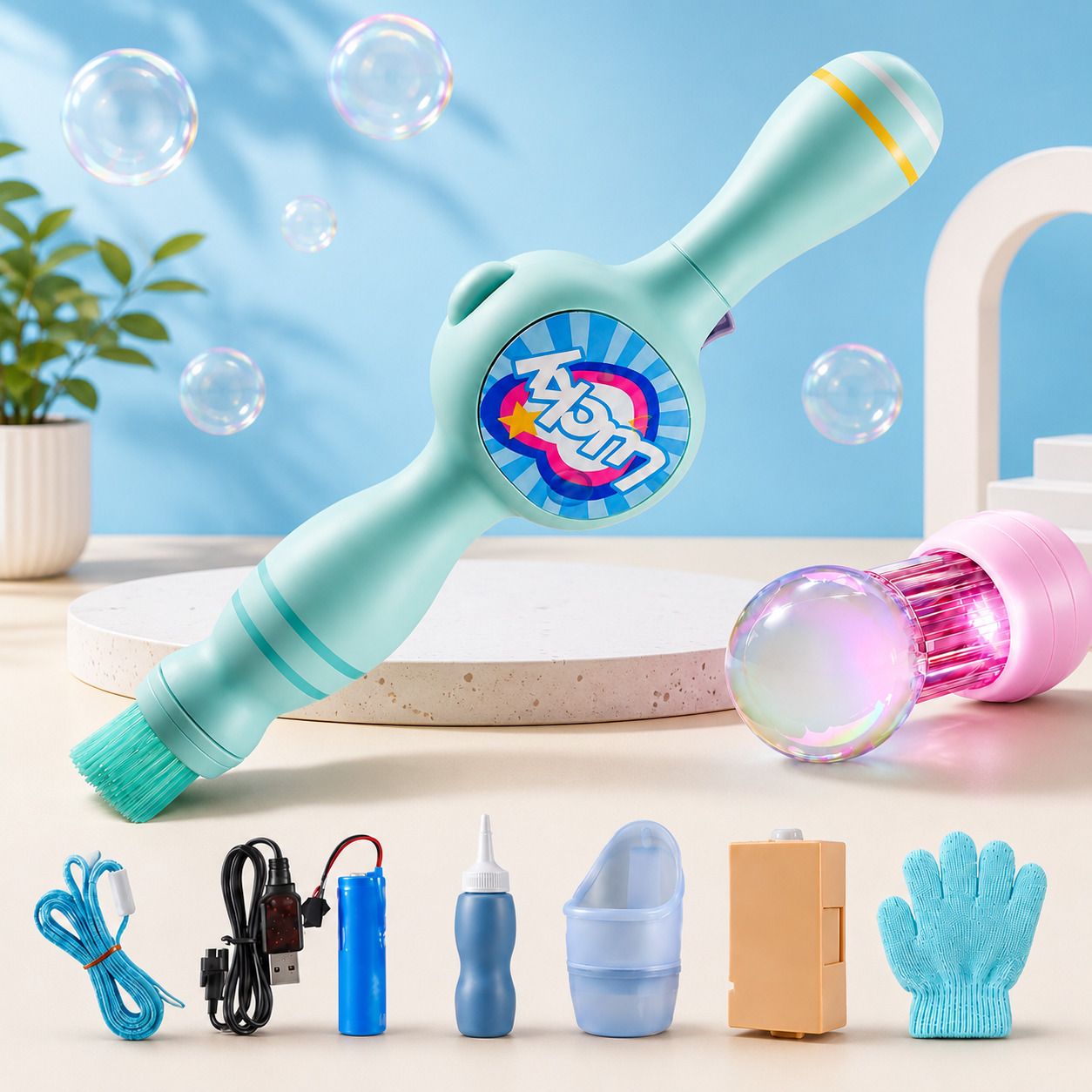 tringdown Magic Smoke Bubble Machine for Kids Fog Smoke Machine-picture-23