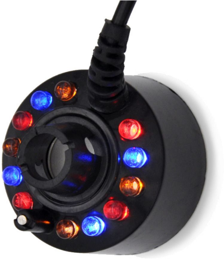 12 LED Mist Maker Fogger Water Fountain Pond Fog Atomizer 24v mist maker Fog & Haze Machine Remote Controlled-image-1